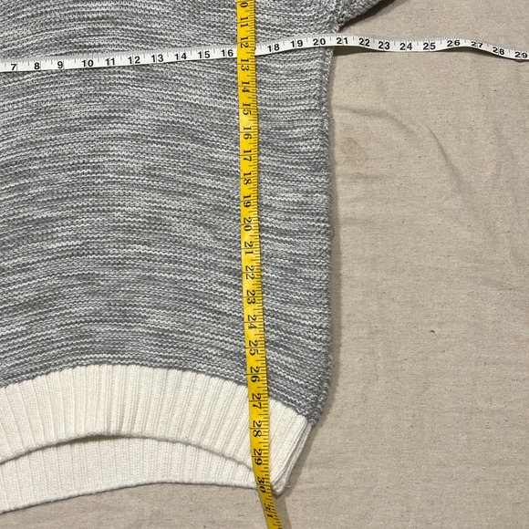 LEIF NELSON‎ Men's Gray White Marl Knit Sweater Zipper Collar Size XXL - Picture 8 of 8